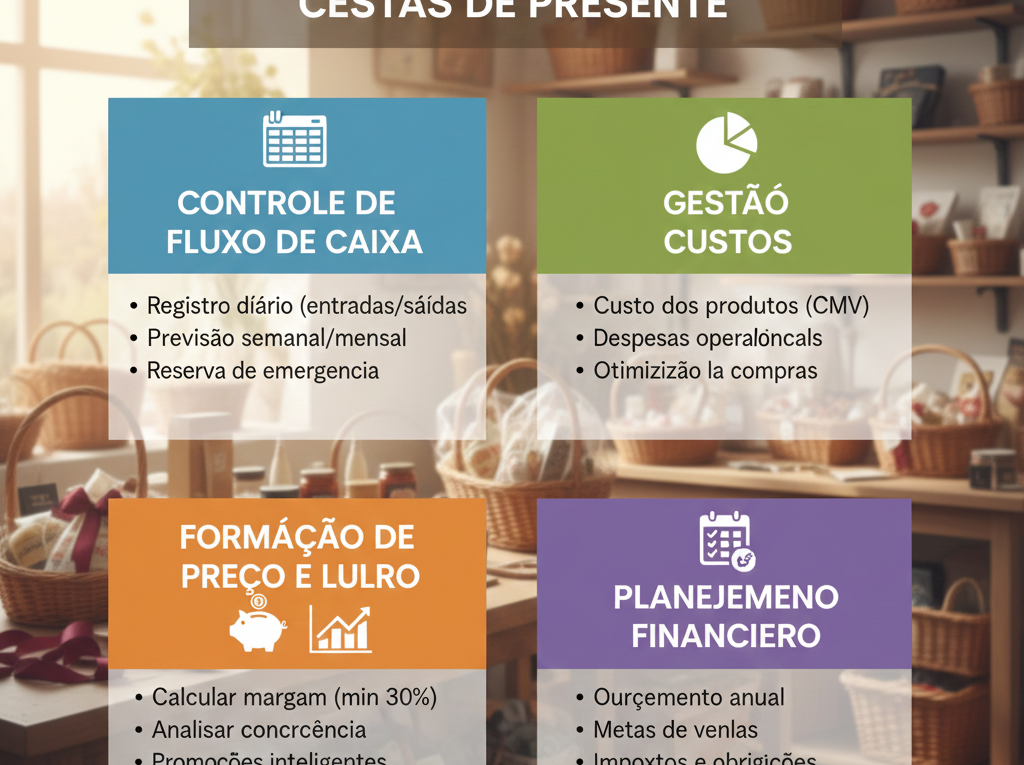 Planejamento financeiro para quem deseja empreender com cesta presente